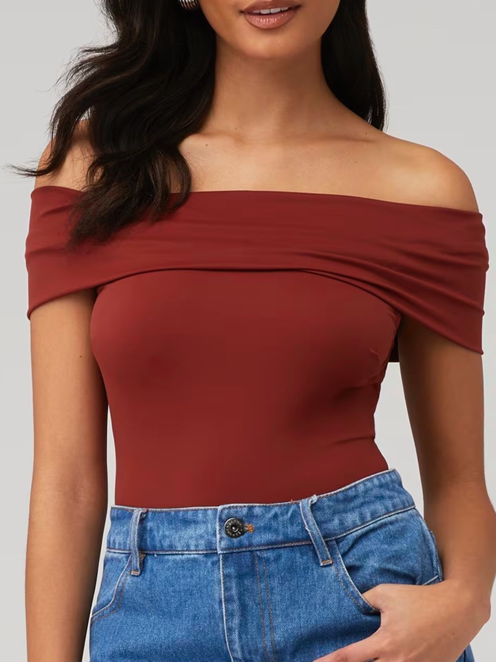 NWOT - ASTR Mavey Bodysuit off the shoulder - XS